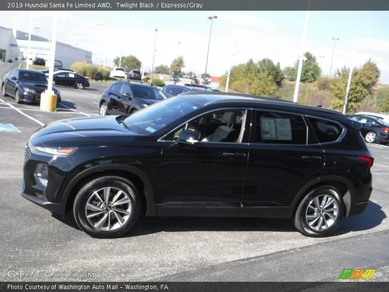Twilight Black / Espresso/Gray 2019 Hyundai Santa Fe Limited AWD