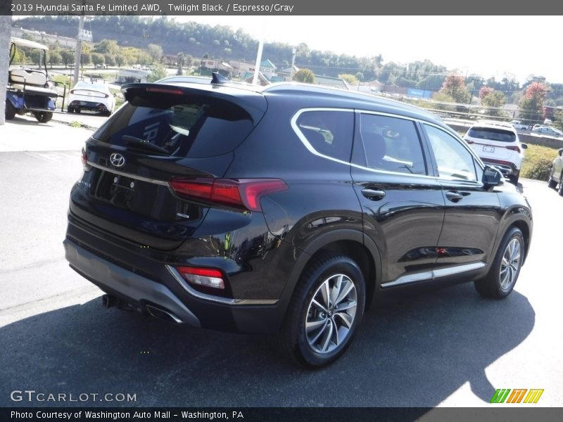 Twilight Black / Espresso/Gray 2019 Hyundai Santa Fe Limited AWD