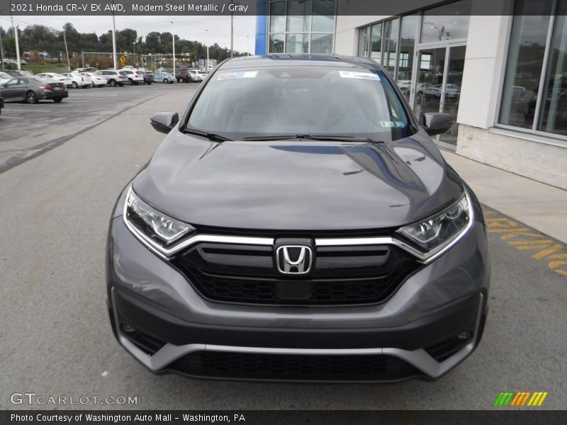 Modern Steel Metallic / Gray 2021 Honda CR-V EX AWD