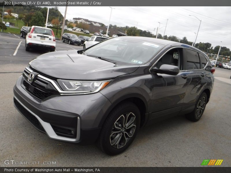 Modern Steel Metallic / Gray 2021 Honda CR-V EX AWD