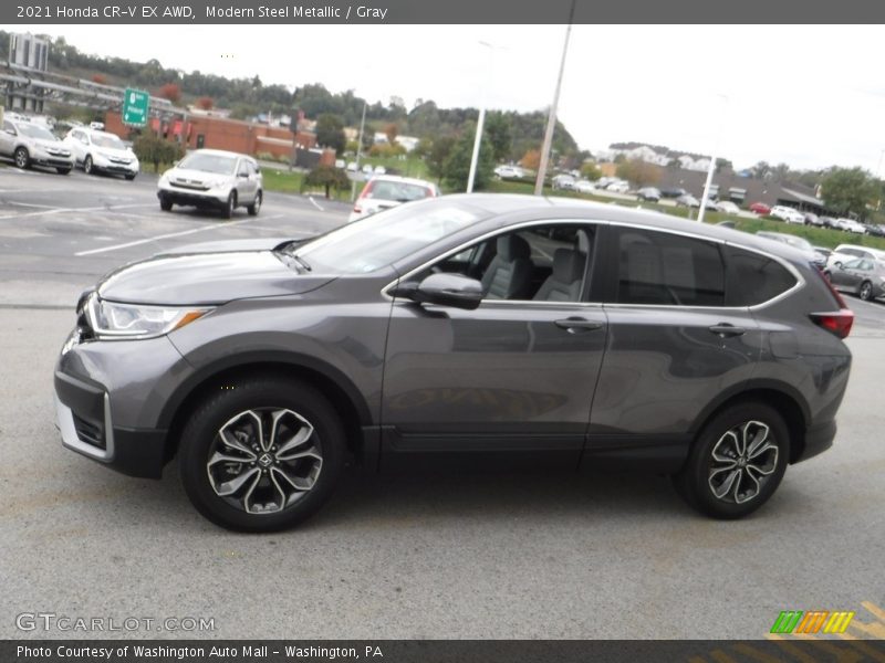Modern Steel Metallic / Gray 2021 Honda CR-V EX AWD
