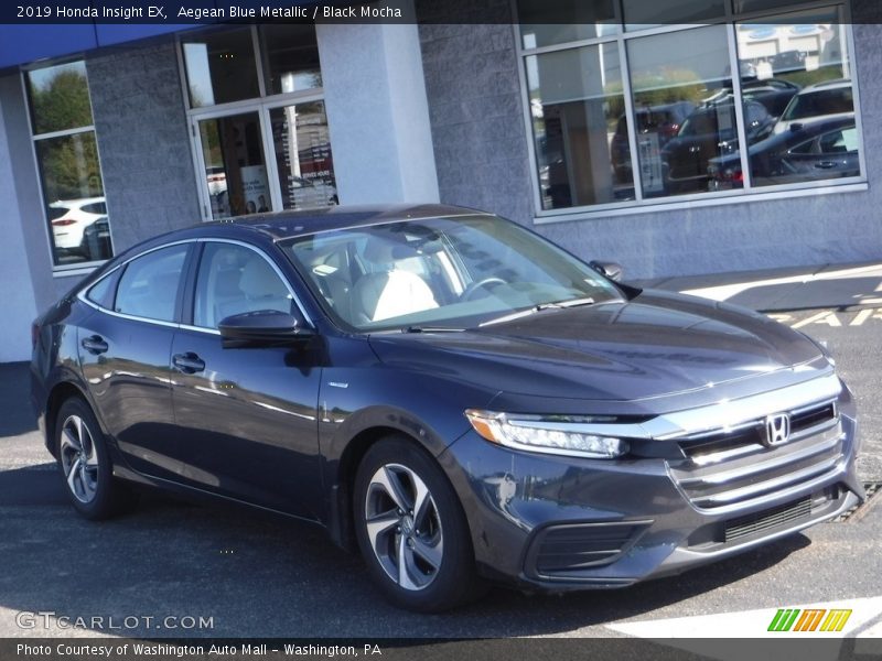 Aegean Blue Metallic / Black Mocha 2019 Honda Insight EX