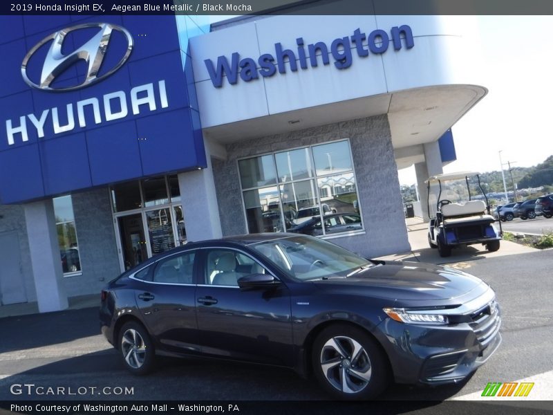 Aegean Blue Metallic / Black Mocha 2019 Honda Insight EX