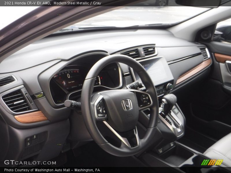 Modern Steel Metallic / Gray 2021 Honda CR-V EX AWD