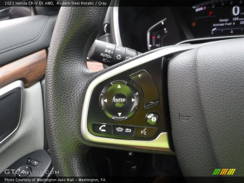 Modern Steel Metallic / Gray 2021 Honda CR-V EX AWD