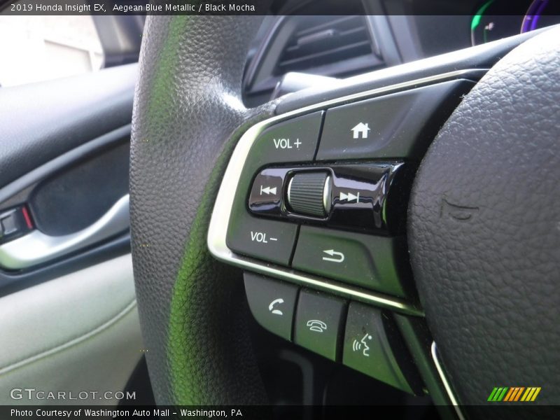 Aegean Blue Metallic / Black Mocha 2019 Honda Insight EX