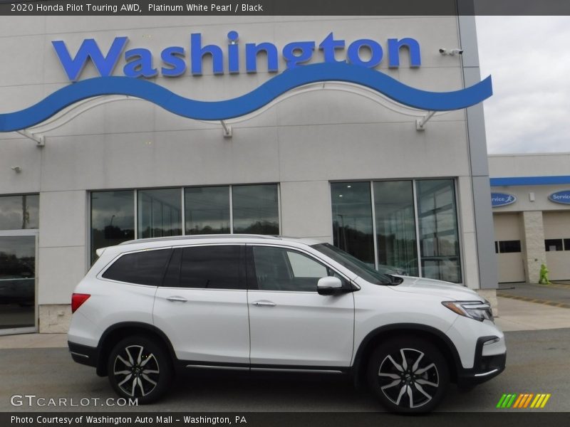 Platinum White Pearl / Black 2020 Honda Pilot Touring AWD