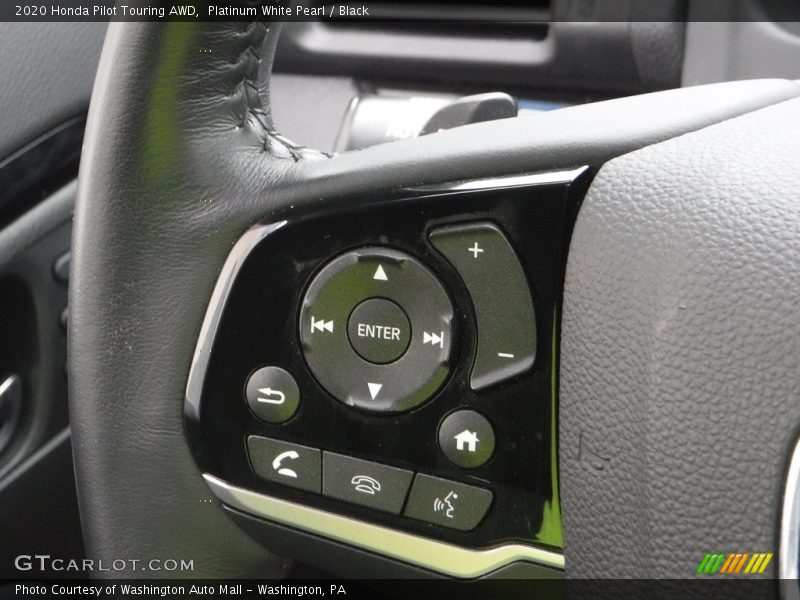 Platinum White Pearl / Black 2020 Honda Pilot Touring AWD