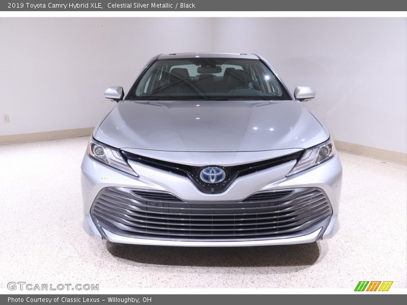 Celestial Silver Metallic / Black 2019 Toyota Camry Hybrid XLE