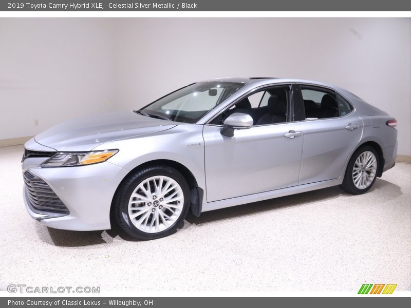 Celestial Silver Metallic / Black 2019 Toyota Camry Hybrid XLE