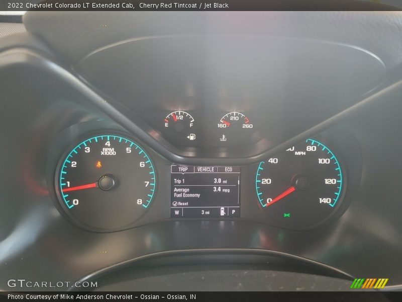 Cherry Red Tintcoat / Jet Black 2022 Chevrolet Colorado LT Extended Cab