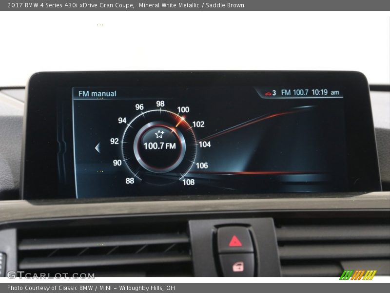 Mineral White Metallic / Saddle Brown 2017 BMW 4 Series 430i xDrive Gran Coupe