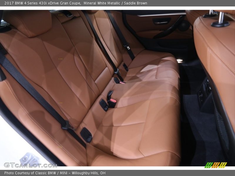 Mineral White Metallic / Saddle Brown 2017 BMW 4 Series 430i xDrive Gran Coupe
