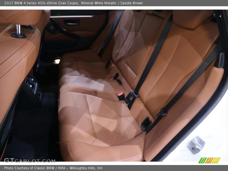 Mineral White Metallic / Saddle Brown 2017 BMW 4 Series 430i xDrive Gran Coupe