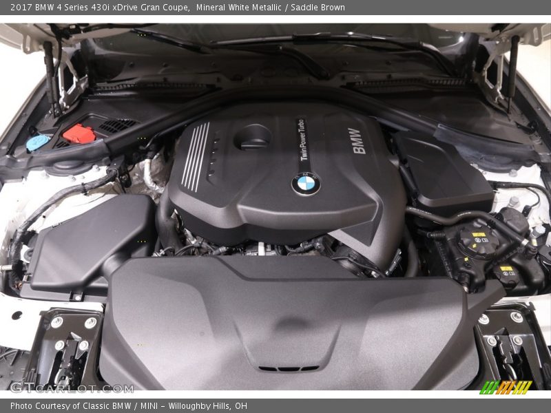 Mineral White Metallic / Saddle Brown 2017 BMW 4 Series 430i xDrive Gran Coupe