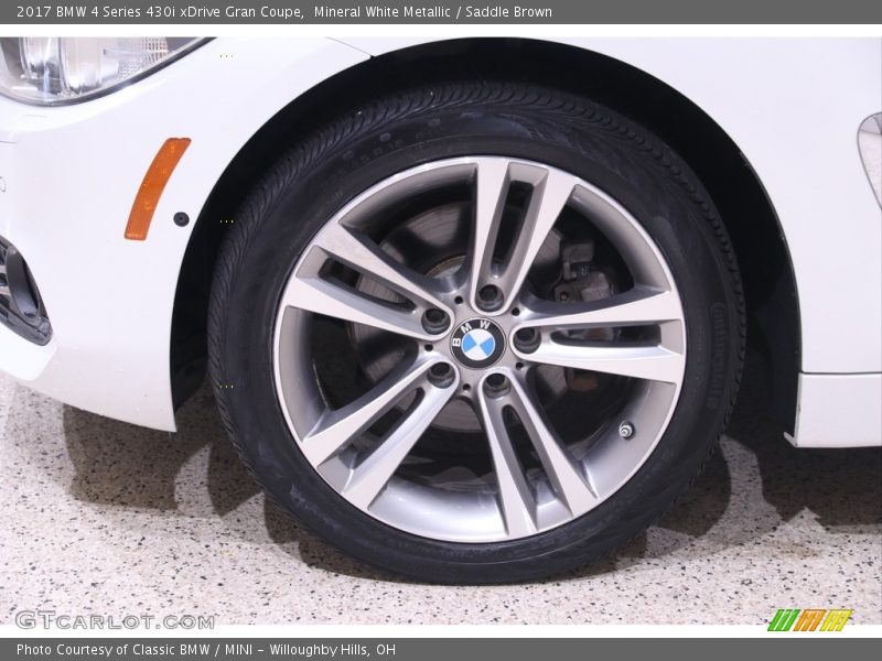 Mineral White Metallic / Saddle Brown 2017 BMW 4 Series 430i xDrive Gran Coupe