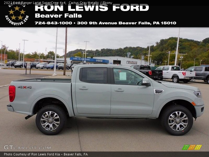 Cactus Gray Metallic / Ebony 2021 Ford Ranger Lariat SuperCrew 4x4