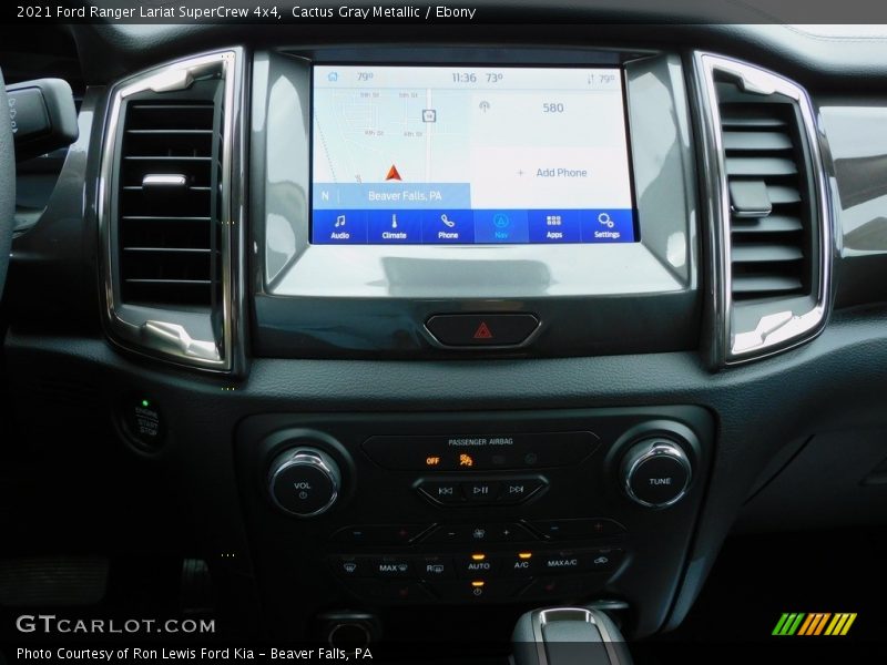 Cactus Gray Metallic / Ebony 2021 Ford Ranger Lariat SuperCrew 4x4