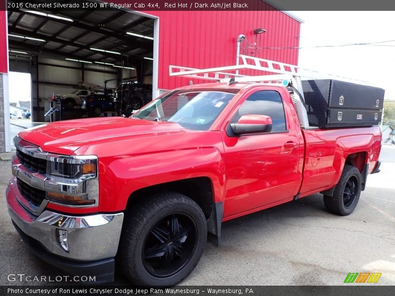 Red Hot / Dark Ash/Jet Black 2016 Chevrolet Silverado 1500 WT Regular Cab 4x4