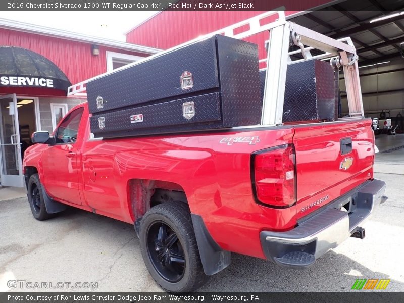Red Hot / Dark Ash/Jet Black 2016 Chevrolet Silverado 1500 WT Regular Cab 4x4