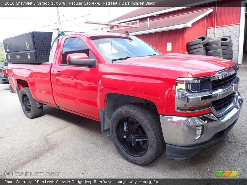 Red Hot / Dark Ash/Jet Black 2016 Chevrolet Silverado 1500 WT Regular Cab 4x4