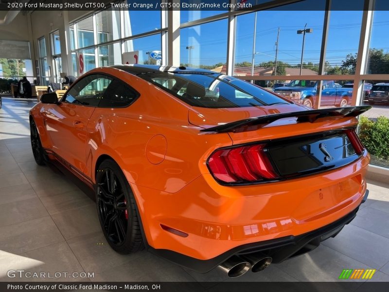 Twister Orange / GT500 Ebony/Smoke Gray Stitch 2020 Ford Mustang Shelby GT500