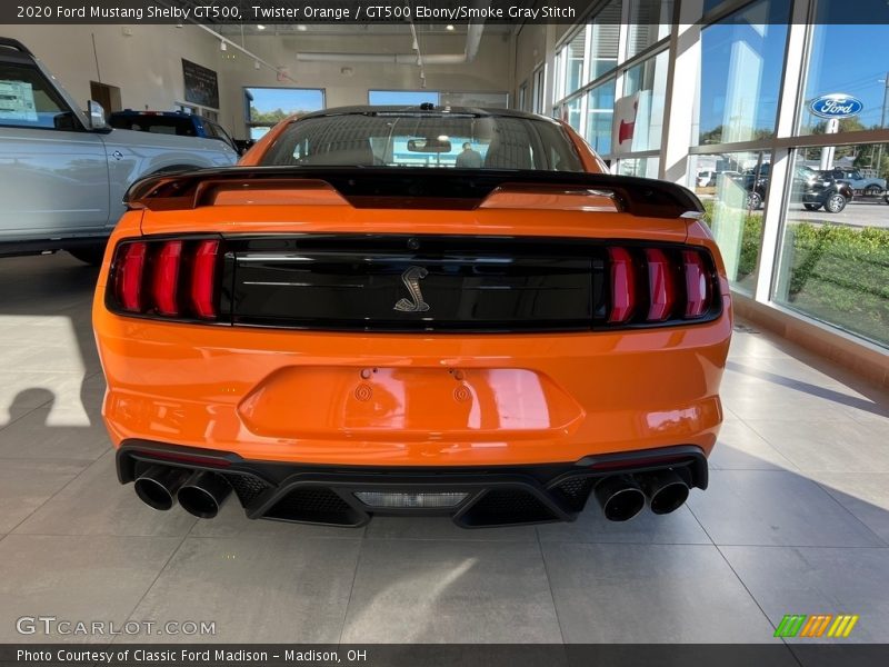 Exhaust of 2020 Mustang Shelby GT500