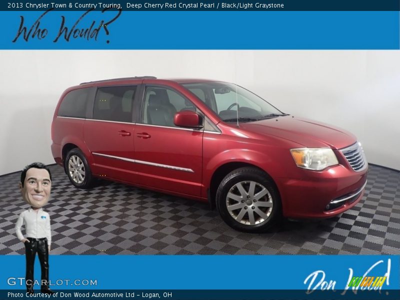 Deep Cherry Red Crystal Pearl / Black/Light Graystone 2013 Chrysler Town & Country Touring