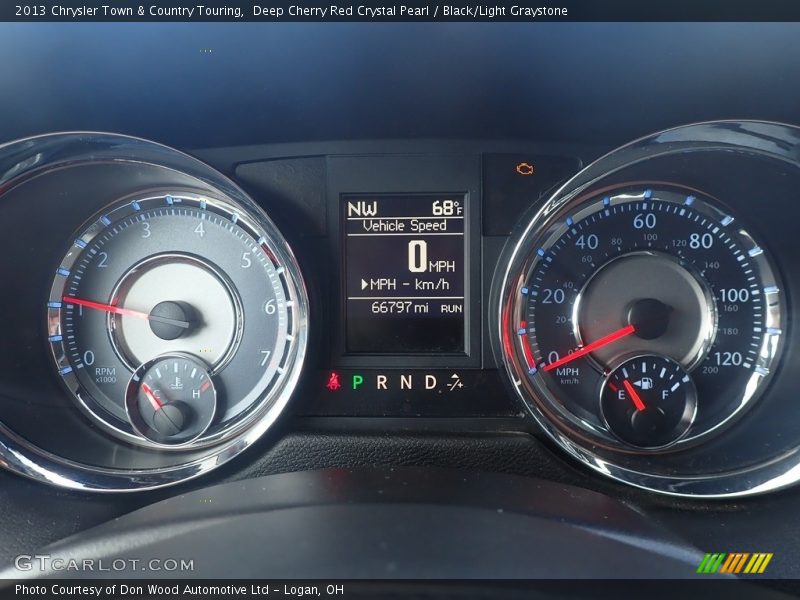 Deep Cherry Red Crystal Pearl / Black/Light Graystone 2013 Chrysler Town & Country Touring