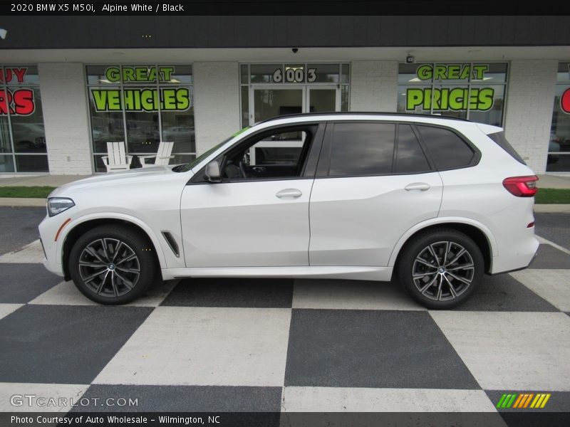 Alpine White / Black 2020 BMW X5 M50i