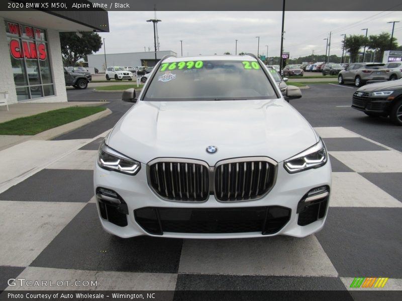 Alpine White / Black 2020 BMW X5 M50i