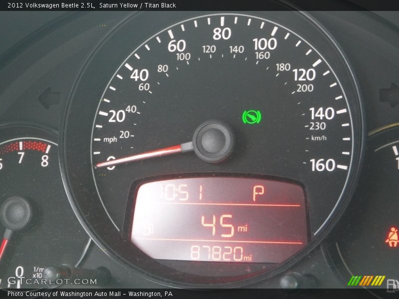 Saturn Yellow / Titan Black 2012 Volkswagen Beetle 2.5L