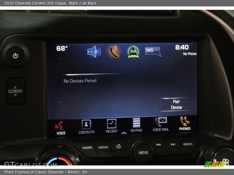 Black / Jet Black 2016 Chevrolet Corvette Z06 Coupe