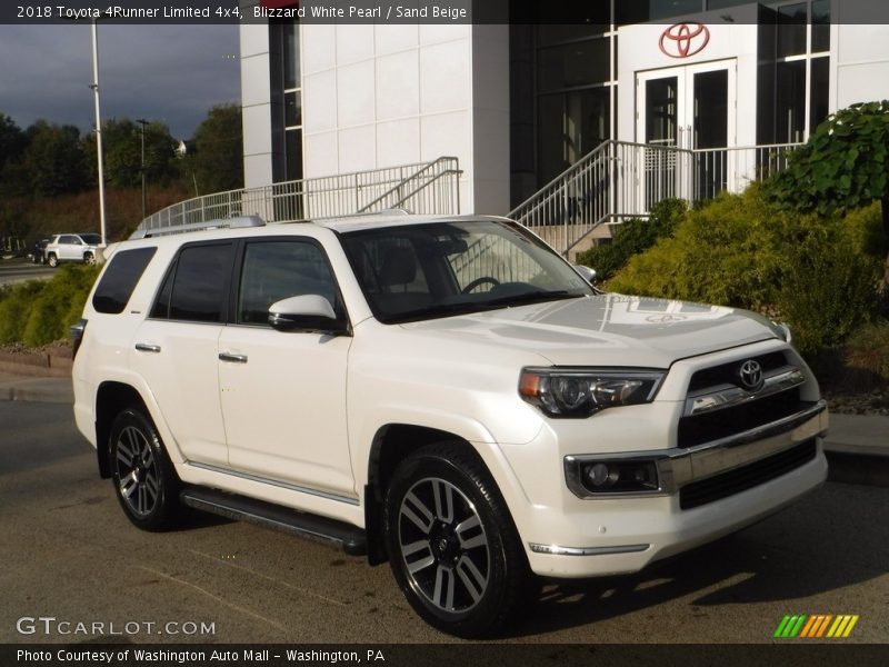Blizzard White Pearl / Sand Beige 2018 Toyota 4Runner Limited 4x4