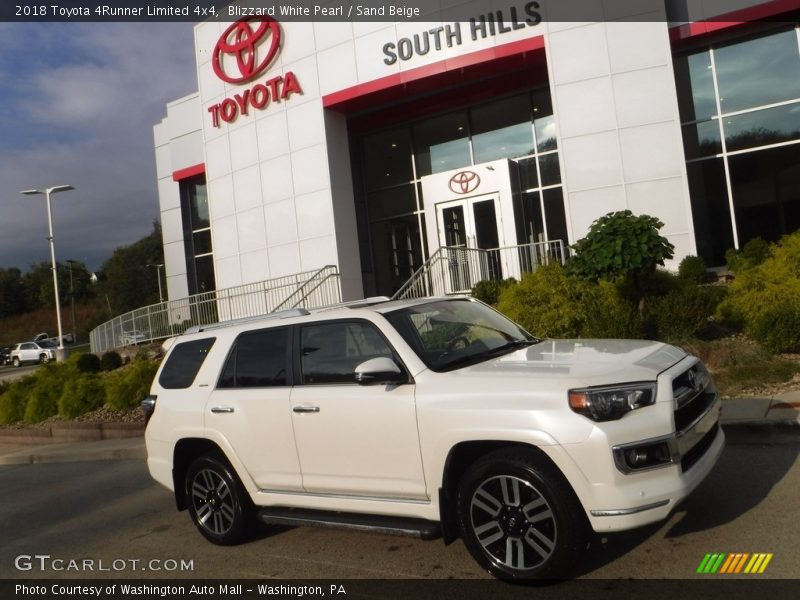 Blizzard White Pearl / Sand Beige 2018 Toyota 4Runner Limited 4x4