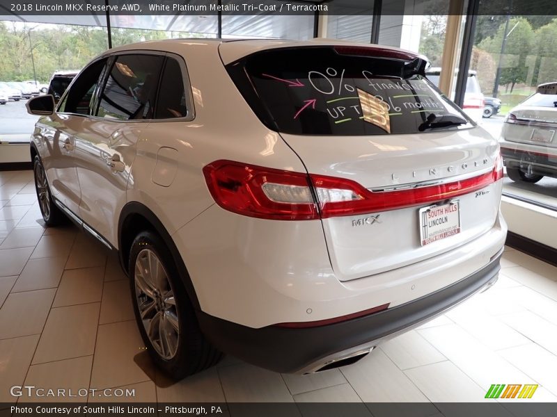 White Platinum Metallic Tri-Coat / Terracotta 2018 Lincoln MKX Reserve AWD