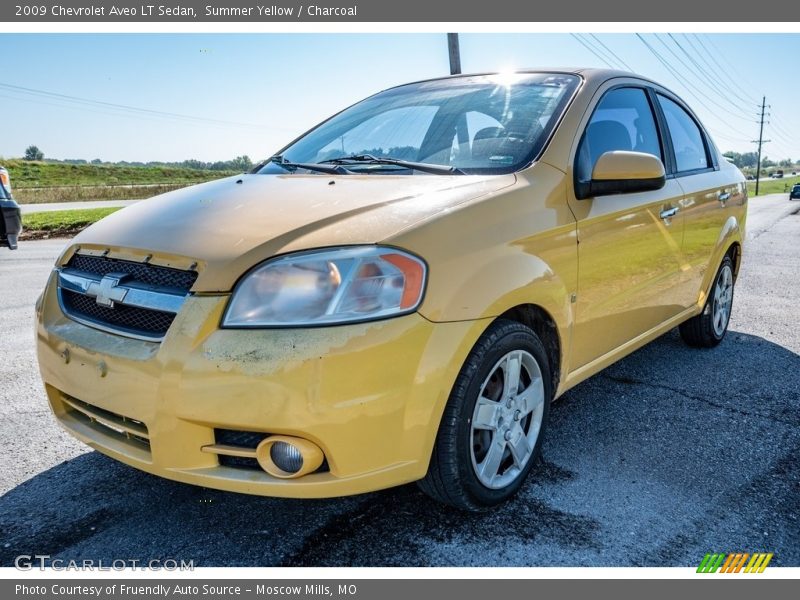 Summer Yellow / Charcoal 2009 Chevrolet Aveo LT Sedan