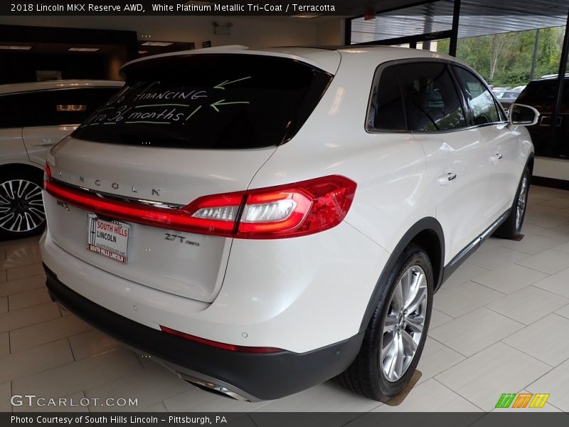 White Platinum Metallic Tri-Coat / Terracotta 2018 Lincoln MKX Reserve AWD