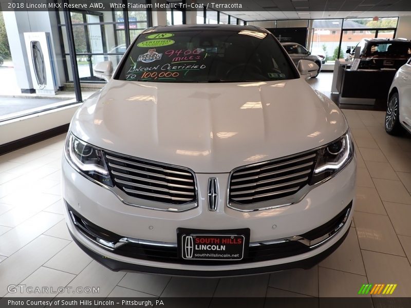 White Platinum Metallic Tri-Coat / Terracotta 2018 Lincoln MKX Reserve AWD