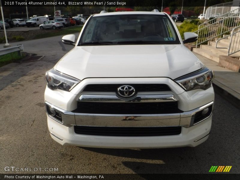 Blizzard White Pearl / Sand Beige 2018 Toyota 4Runner Limited 4x4