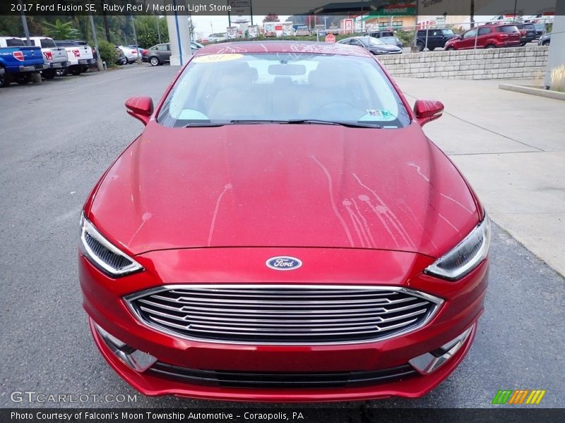 Ruby Red / Medium Light Stone 2017 Ford Fusion SE