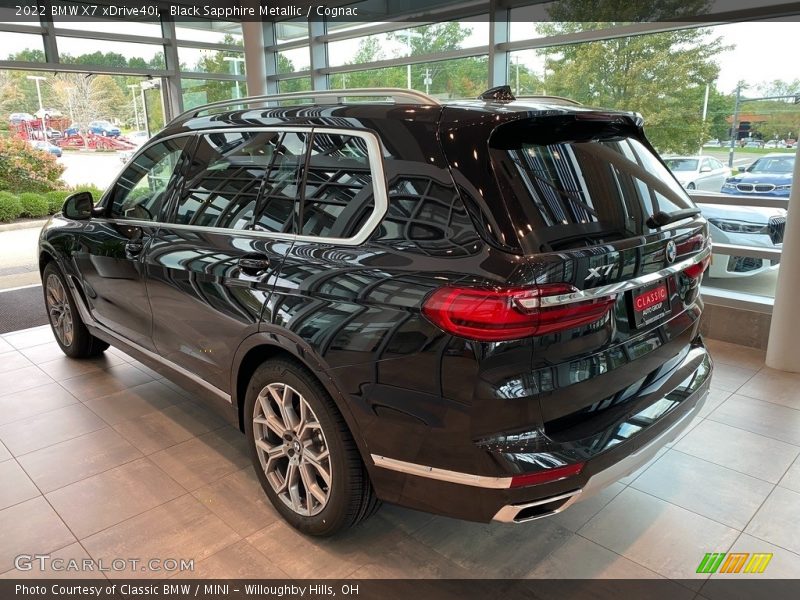 Black Sapphire Metallic / Cognac 2022 BMW X7 xDrive40i