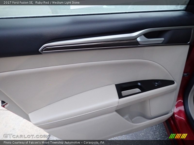 Ruby Red / Medium Light Stone 2017 Ford Fusion SE