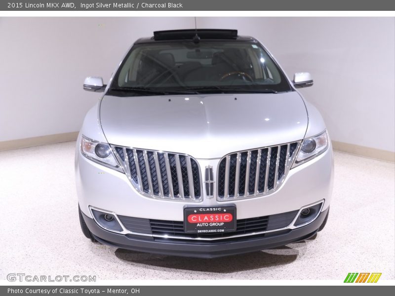 Ingot Silver Metallic / Charcoal Black 2015 Lincoln MKX AWD