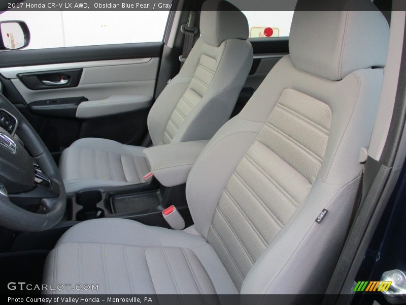 Obsidian Blue Pearl / Gray 2017 Honda CR-V LX AWD