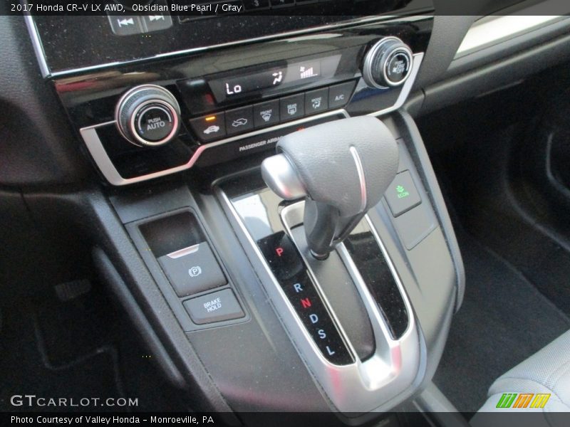 Obsidian Blue Pearl / Gray 2017 Honda CR-V LX AWD