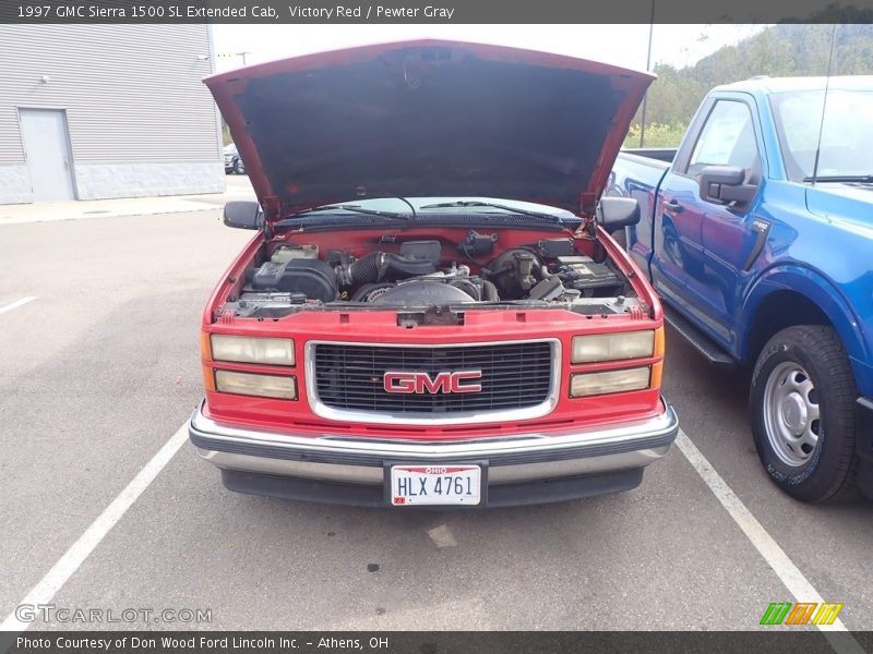 Victory Red / Pewter Gray 1997 GMC Sierra 1500 SL Extended Cab