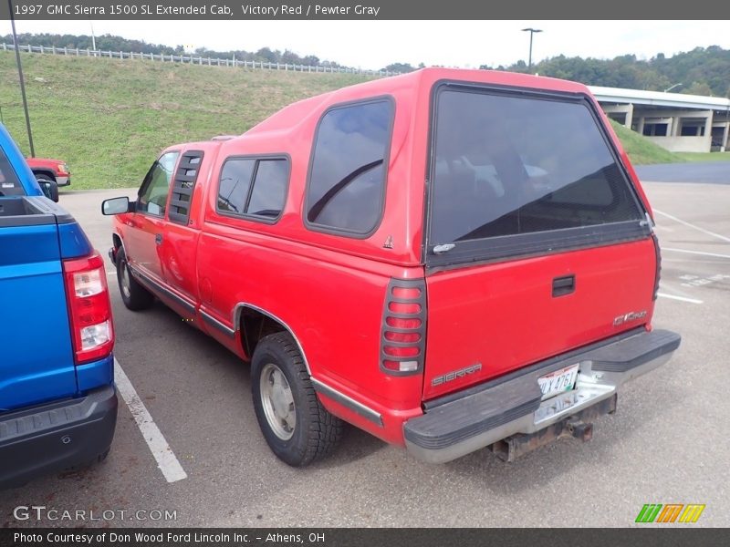 Victory Red / Pewter Gray 1997 GMC Sierra 1500 SL Extended Cab