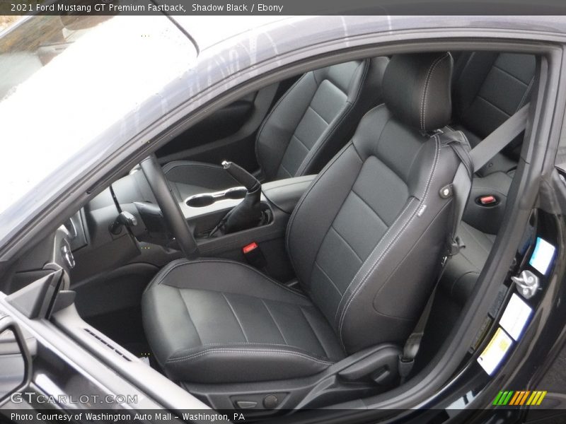 Front Seat of 2021 Mustang GT Premium Fastback