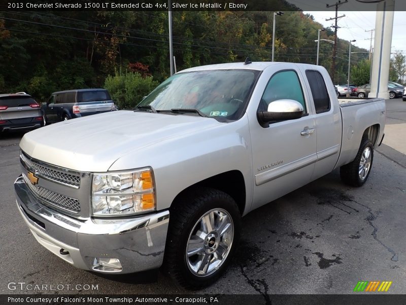 Silver Ice Metallic / Ebony 2013 Chevrolet Silverado 1500 LT Extended Cab 4x4